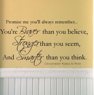 Details about Christopher Robin/Pooh quote VINYL wall words/decal