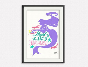Mermaid Ariel Quote, 