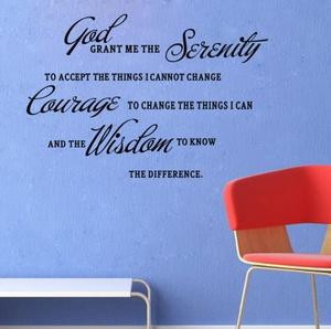 GOD GRANT ME THE SERENITY PRAYER BIBLE Art Quote Vinyl Wall Stickers ...