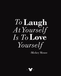Mickey Mouse Quote Print To Laugh At Yourslef by MSherwoodDesigns, $10 ...
