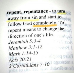 Great verses on repentance
