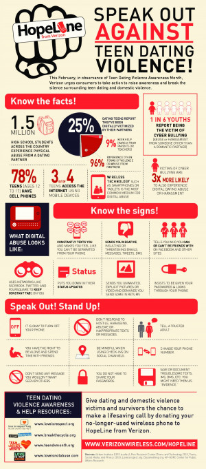 Speak Out Against Teen Dating Violence Infographic