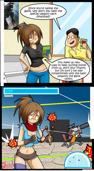 Funny comics – Gamer girl