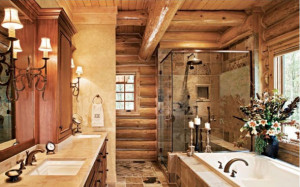... rustic bathroom a paradise. Picture via Interior Bathroom Designs