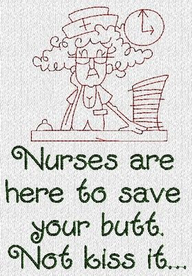 Nurse Stella and Her Funny Sayings Redwork Machine Embroidery Designs ...