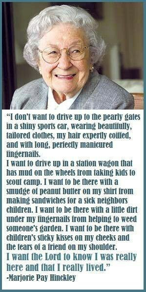 Marjorie Hinckley... this made my morning. This is who I want to be ...