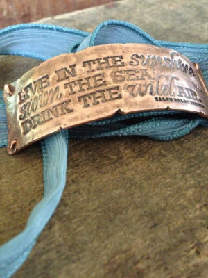 Quote Bracelet, Nature Inspired Copper Wrap Jewelry on Etsy, $30.00