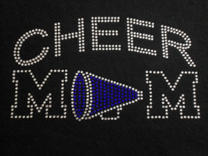 Cheer Mom Rhinestone T-Shirt or Tank Step Mom. $26.00, via Etsy.