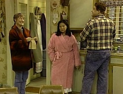 ... Jackie is on the way to having one herself. So Roseanne pushes her