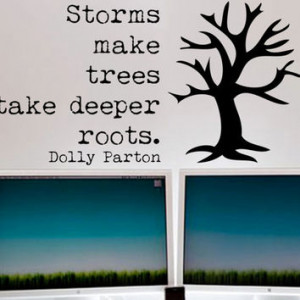 Dolly Parton Inspirational Wall Decal Monogram Quote - Storms make ...