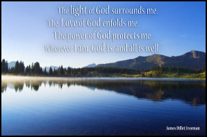 ... Plaques > Inspirational Plaques > The light of God surrounds me