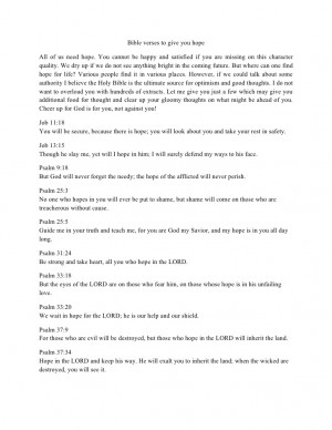 Bible verses to give you hope