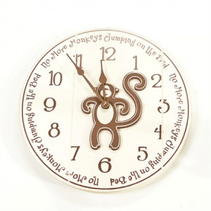 ... Decor > Clocks > Wall Clocks for Kids > Quote Wall Clock with Monkey