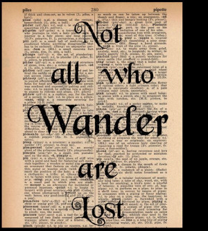 Not all Who Wander are Lost Quote Dictionary by SmittensDesigns, $7.50