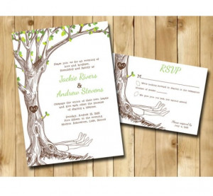 Giving tree wedding invites - perfect for a fall wedding!