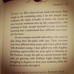 This is actually from my devotional book I read every morning - 