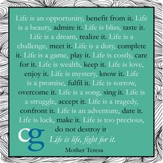 But Mother Teresa’s words don’t prioritize positivity. She’s ...