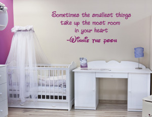 Large Winnie the Pooh wall quote sticker nursery baby room decal ...