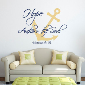 Decal Hope Anchors The Soul Hebrews 6:19 Quote- Anchor Bible Verses ...