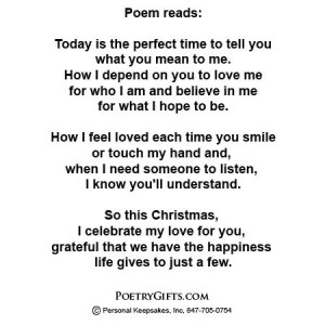 First Christmas Together - Poetry Gift