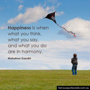 Happiness Gandhi Quotecard...