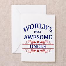 World's Most Awesome Uncle Greeting Card for