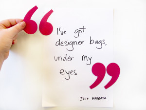 quote/unquote magnets - rounded punctuation marks - grey