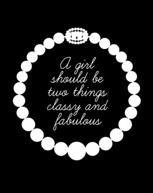 Classy Fabulous Girl Coco Chanel Quote Pearls ...