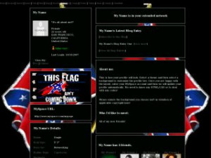 Confederate Flag Wallpaper - Rebel MySpace Layout Preview