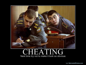 haa.. but then, we can cheat in examination.. oh no! this is illegal ...