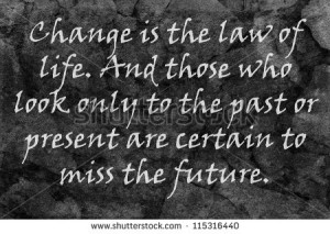 Motivating quote from John F Kennedy - stock photo