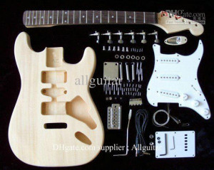natural Maple guitar body ST electric guitar body with All parts d47