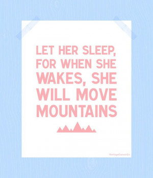 She Will Move Mountains Print Baby Nursery Print Daughter Quote ...