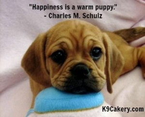 Puppy dog quote from Charles M. Schulz!