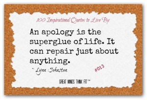 lynn johnston quote 013 an apology is the superglue of life it can