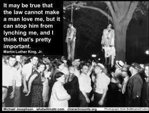AA MLK Civil Rights Lynching quote