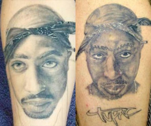 Two tattoos, one artist; Tupac Shakur. These tattoos prive how ...