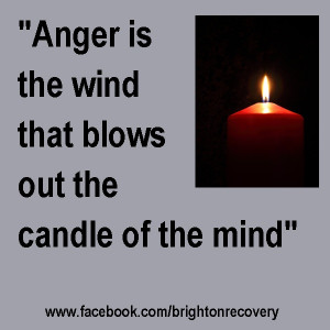 Anger is the wind that blows out the candle of the mind