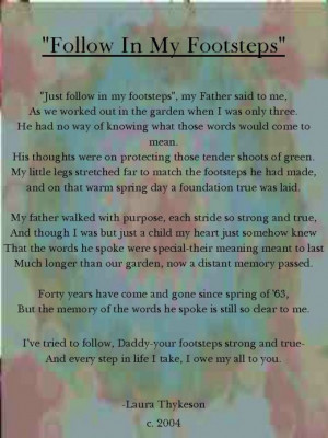 The original copy of the poem I gave to my Father for Father's Day in ...