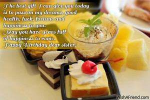 the best wishes on my sister happy birthday wish happy birthday sister ...