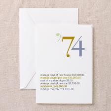 1974 Fun Facts Birthday Greeting Card for