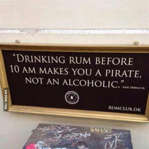 Pirates love rum