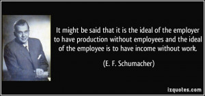 it is the ideal of the employer to have production without employees ...
