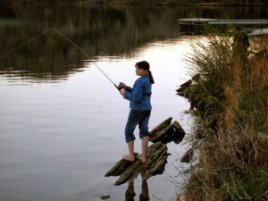 My daughter fishing in Tennessee.