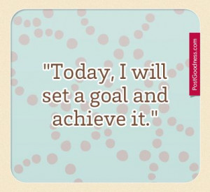 Set small #goals each day to work towards your bigger goal. And don ...
