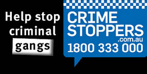 Text - help stop criminal gangs - crimestoppers.com.au - 1800 333 000 ...