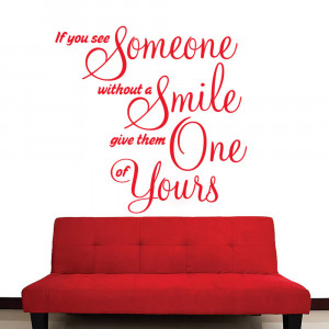 Give Them Smile of yours Wall Sticker inspirational quote Art decal ...