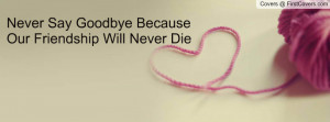 never say goodbye because our friendship will never die , Pictures