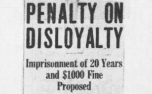 Congress Proposes Stiff Penalties For Disloyalty