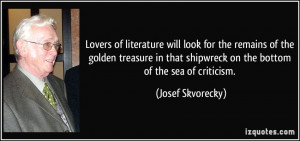 Shipwreck On The Bottom Of Sea Criticism Josef Skvorecky